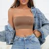 Plus Size Seamless Ice Silk Anti Slip Push Up Comfortable Breathable Women Bandeau Bra