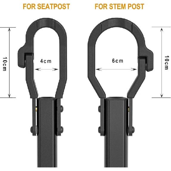 Bike Rack Cross Bar Adjustable Bicycle Top Tube Adapter for Low-Step Step-Through Bikes BMX Folding Bike Ladies and Kids Bikes