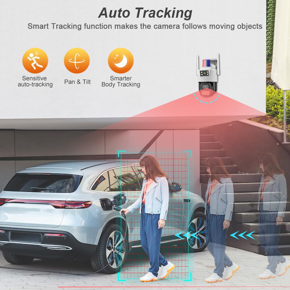 Kamera sieciowa WIFI/4G IP, kamera monitorująca GSM o wysokiej rozdzielczości, automatyczne śledzenie, widzenie nocne, monitoring bezpieczeństwa