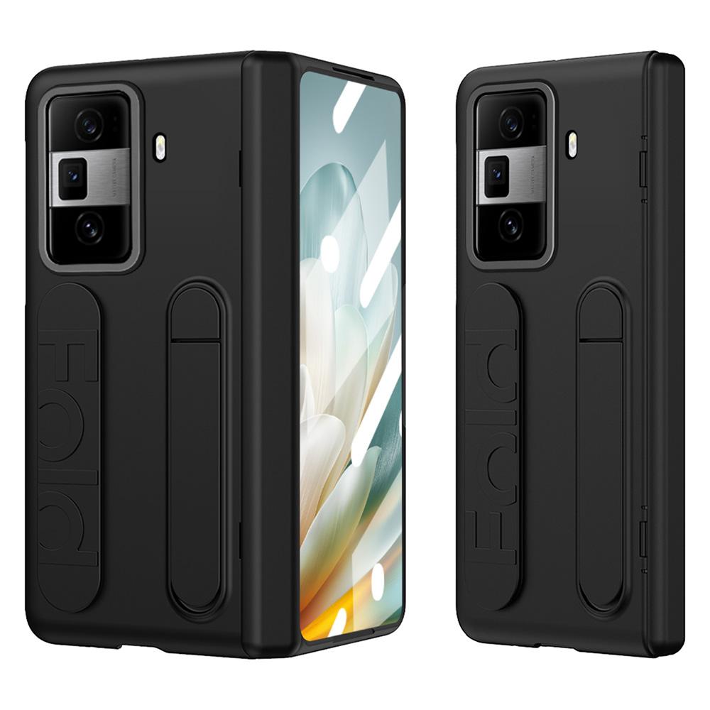 

Чехол для Honor Magic Vs3 5G с подставкой и ремешком на запястье, ПК чехол для телефона с защитной пленкой из закаленного стекла Black