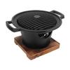 Barbecue Pan Aluminum Alloy Charcoal Grill Durable Smokeless Hibachi Grill Portable Non-Stick Tabletop BBQ Outdoor/Indoor