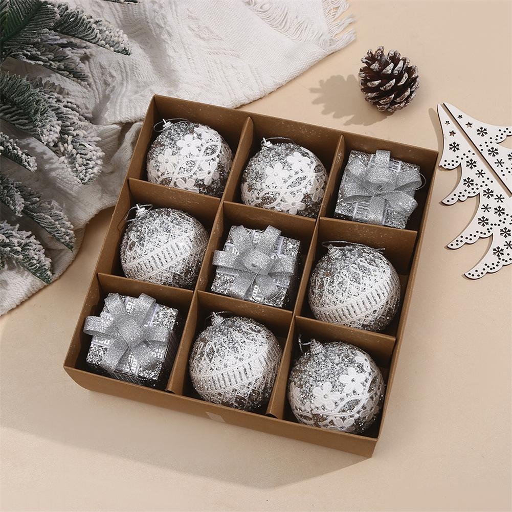 Christmas Party White Christmas Ornament Exquisite Decorations Harmonious Touch Lightweight Foam Shimmering Designs