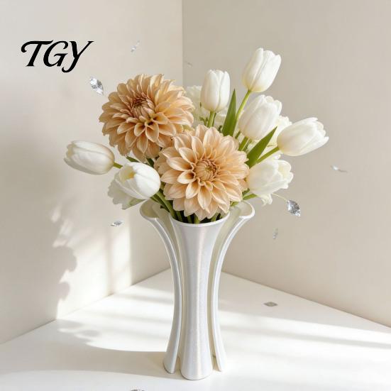 Woondecoratie Accessoires Moderne 3D Geprinte Vaas, Artistieke Bloem Elegante Decoratieve Vaas Tafeldecoratie voor Kunstbloemen, Verse Bloemen