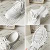 Women's Half Slippers PU Leather Womens Sneakers Breathable Loafers Lace-up Shoes Outdoor Casual Shoes Platform Zapatillas Mujer