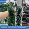 Dark Green & White Snowflake Tinsel Ribbon Garland for Christmas Decorations