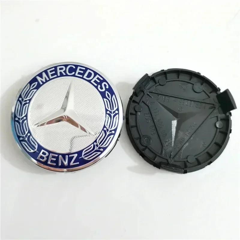 AABGU1 4PCS/set 75mm Car Wheel Center Hub Caps Cover Decoration Accessories for Mercedes Benz B/C/E/S Class A Class C200L GLC GLK CLA