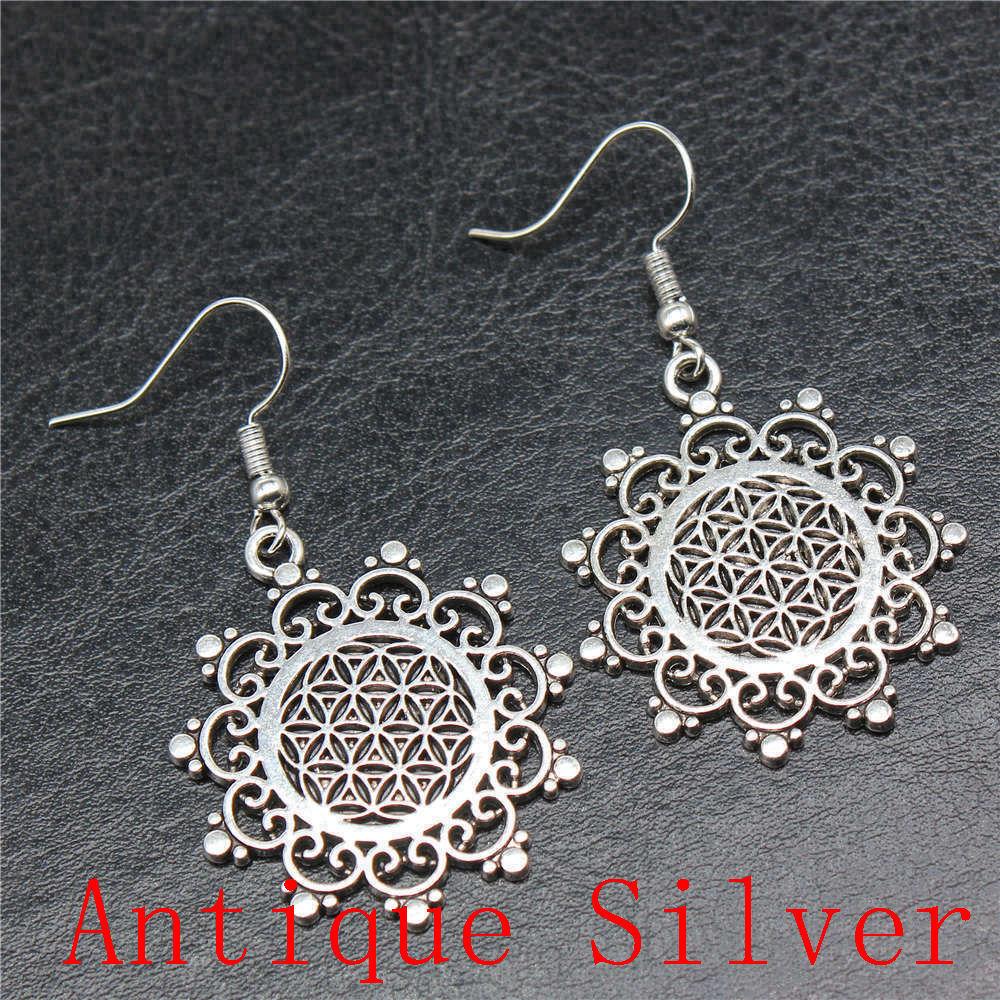 Mandala Pattern Drop Earrings Dangle Drop Earrings For Women Jewelry Making Wholesale
