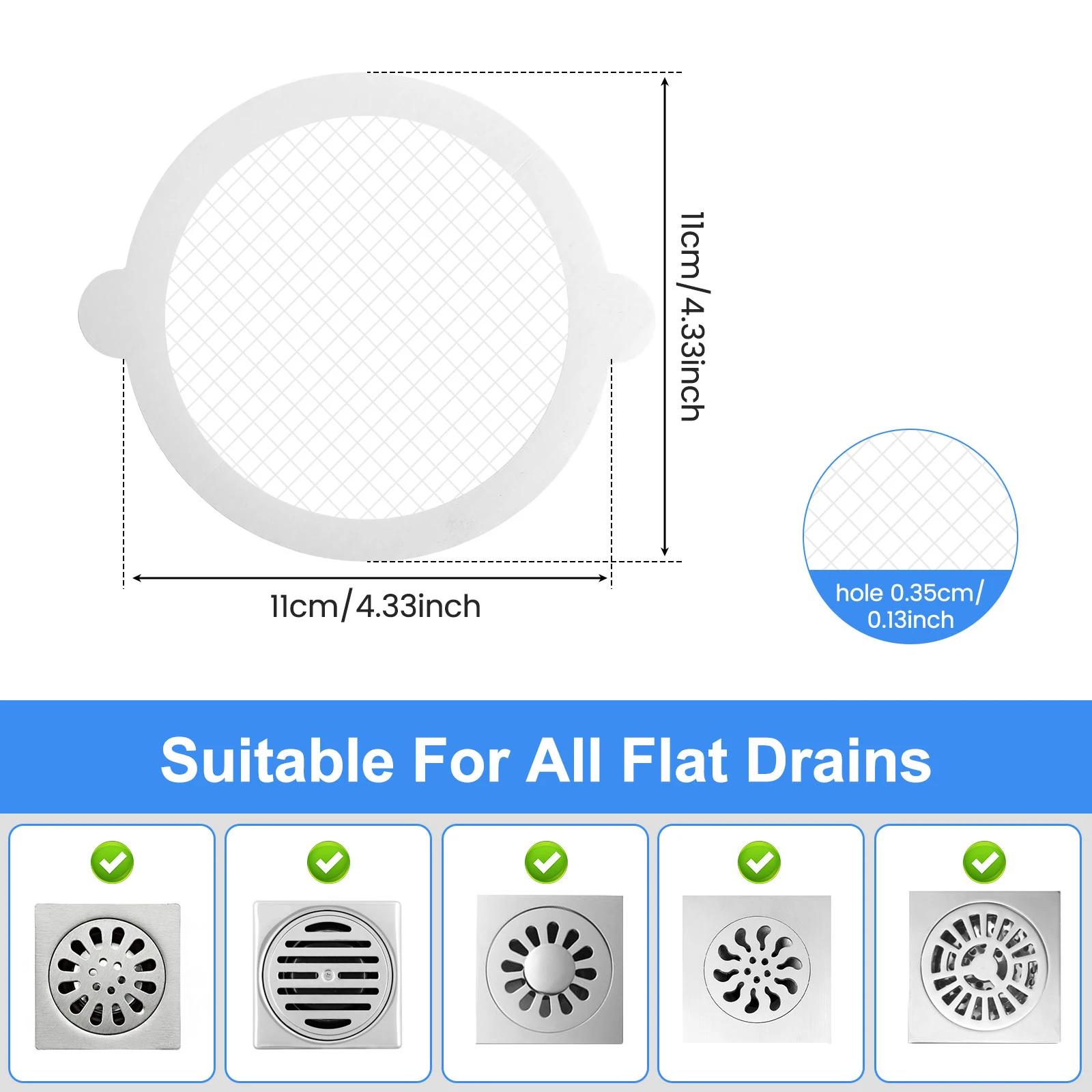 

100 шт./набор Сетчатые наклейки-уловители волос для слива душа, для ванной, кухни, раковины, очиститель человеческих и домашних животных волос 300PCS