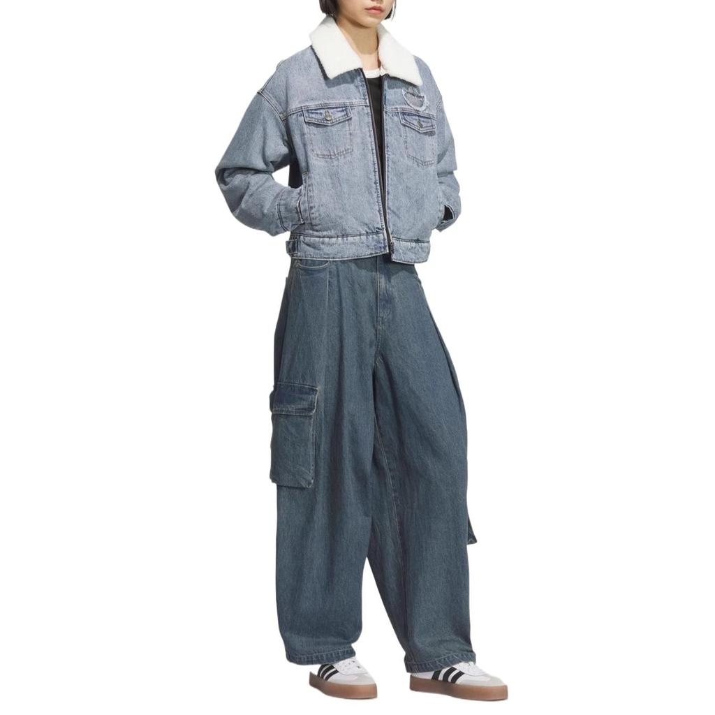 Adidas Originals FW/AW25 Loose Warm Long Sleeve Denim Jacket Women KC2626