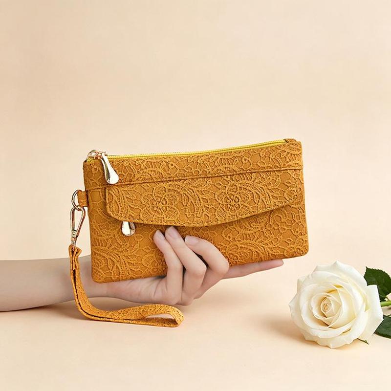 Versatile Multi-color Wrist Clutch Bag Women's Light and Thin Portable Mobile Phone Change Storage Bag Casual Bag