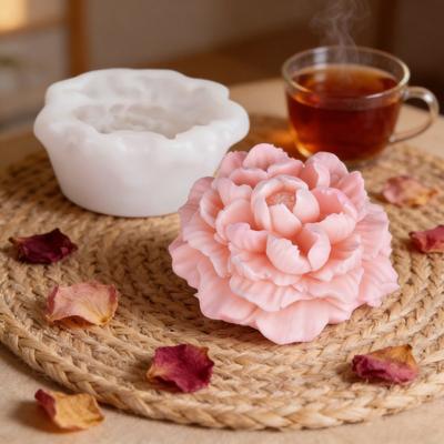 Silicone Flower Mold for Candle Making and Baking, Non-Stick Floral Mold, Detailed Petal Making Mold for Soap Chocolate Epoxy Resin Ice Cubes
