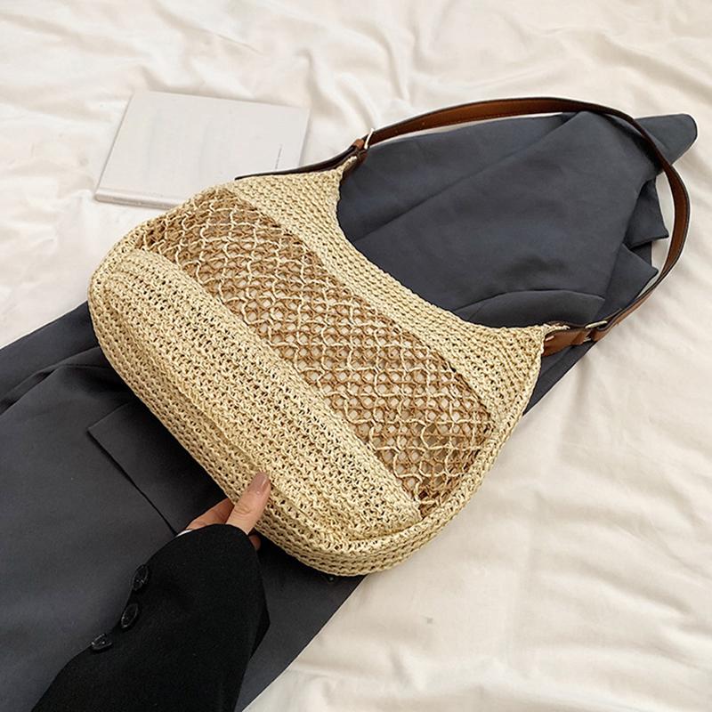 Woven Summer Fashion Straw Bag Beach Holiday Crossbody Bag Shopping Large Capacity Shoulder Bag For Ladies Women