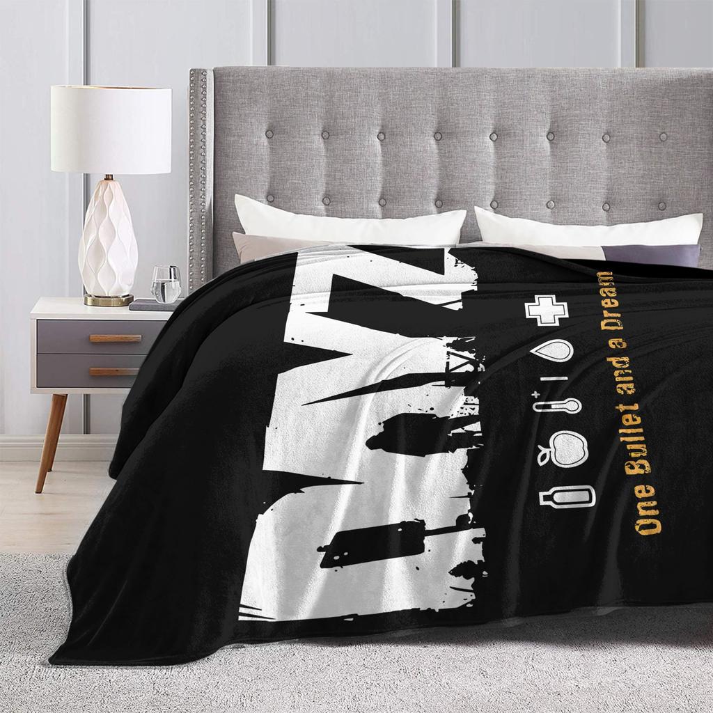 DayZ One Bullet and a Dream Blanket Shotting Game Wool Funny Breathable Throw Blanket for Home Textile Decor Couch