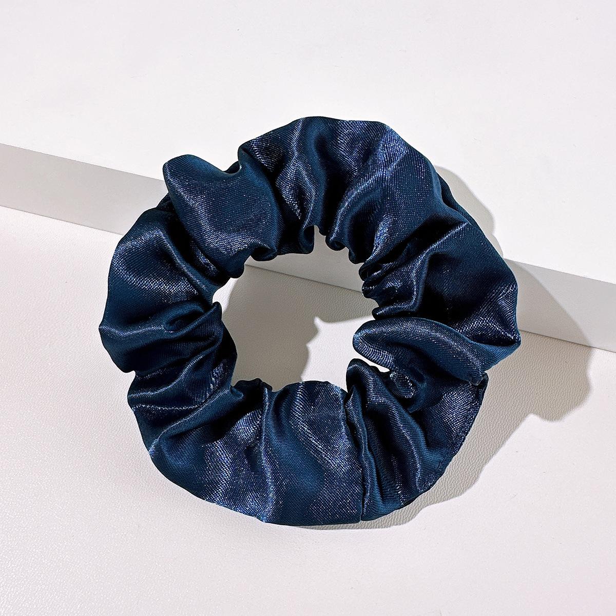 

5/10 шт. Женские элегантные повседневные резинки для волос из синего сатина в виде большого кишечника, подарок на День святого Валентина, аксессуары для волос для девочек