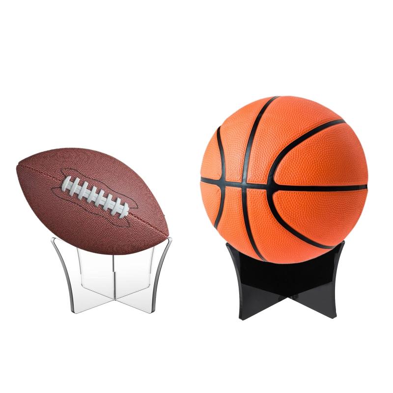 Acrylic Ball Stand Porable Display for Basketball Football Soccer Rugby Bowling