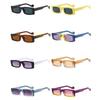 Mode Kleine Rechthoekige Frame Zonnebril Retro Snoepkleurige Zonnebril Merk Design Uv400 Bescherming Bril Straat Hip Hop Brillen
