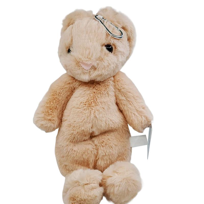 1Pc Cute Rabbit Shape Plush Pencil Case Plush Animal Stuffed Toy Stationery Pouch Makeup Bag Storage Bag School Supplies