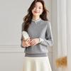 Srcr Women's Turtleneck Faux Two-Piece Pure Wool Sweater