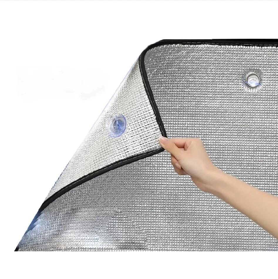 1 Stück Fenster-Wärmedämmfolie 8mm beidseitig Aluminiumfolie Thermische Isolierfolie Kühlend Lichtblockierend Mit Saugnapf