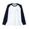 Champion Long Sleeve Crew Embroidered Relaxed Drop Men's T-Shirt, 100% Cotton, Neck, Logo, Fit, Shoulder, Navy, C8-A410Z