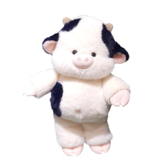 Stuffed Animal Plush Toy, Soft Running Calf Fox Cat Dog Doll for Kids, Cuddle Hugging Plushie for Boys Girls, Portable Travel Companion Gift Cow