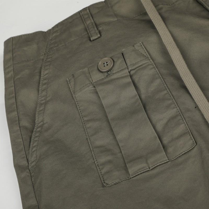 Mens Streetwear Cargo Pants Relaxed Fit Straight Leg Pleated Trousers Multi-Pocket Casual