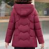 Plus Size Middle Age Women Winter Coats Hooded Elegant Thick Warm Embroidery Parkas Female Jackets