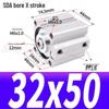 SDA Mini Pneumatic Cylinder, High Thrust, Thin Type, Bore Sizes 20/25/32/40/50