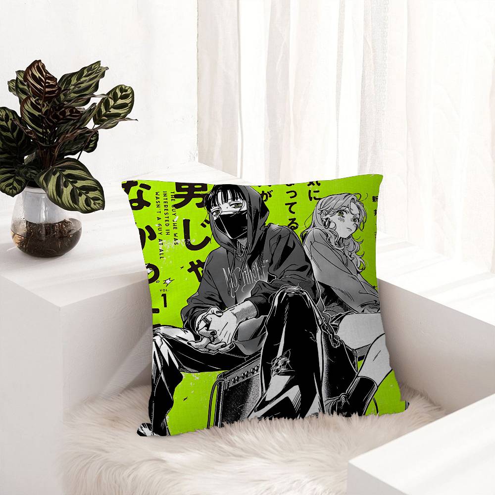 Kininatteru Hito Ga Otoko Janakatta Pillowcase Toon Gift Cushion Cover Bedroom Home Sofa Chair Seat Decor Pillow Case