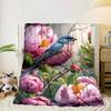 Blue Birds In Blossoms Blanket Flannel Blanket Throw Blanket Sofa Cover Blanket Soft Premium Blanket Picnic Blanket Tv Blanket Gifts