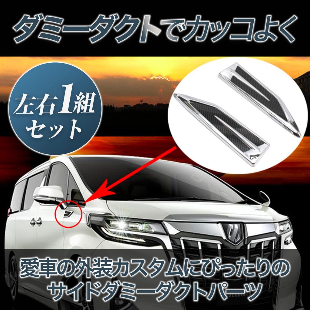 HAMILO Side Dummy Duct Parts for Alphard and Set of 1 and Vellfire, Fenders, (Left Right)