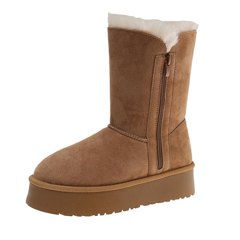 

Women s soft elastic thick sole flip fold two wear winter fur one warm cold padded snow boots non-slip wear-resistant casual sports cotton boots 40 малиновый