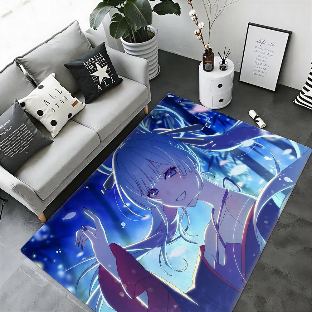 new anime C-Cosmic Princess Kaguyass Floor Mat Soft Thickened Flannel Door Mat Non-Slip Living Room Rug Home Decor