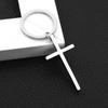 New European & American Style Titanium Steel Cross Keychain Pendant