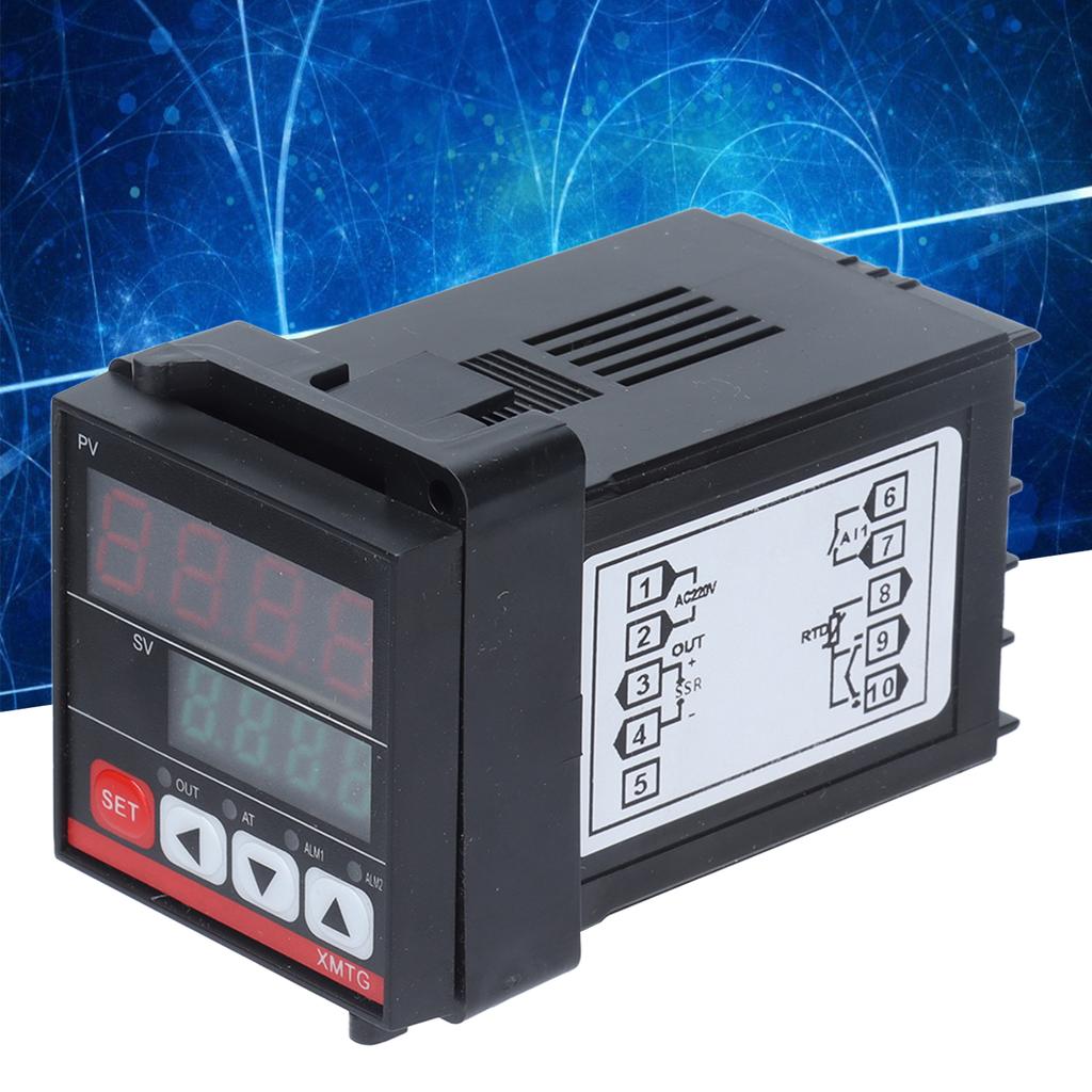 SSR Digital Temperature Controller Adjustable Intelligent Thermostat Buckle Fixing AC220V