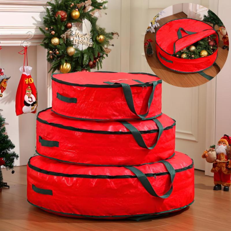 Borsa Porta Decorazioni Natalizie Rotonda Grande Capacità Contenitore Porta Palline Decorazioni Albero di Natale Organizzatore Oggetti Vari Natalizi
