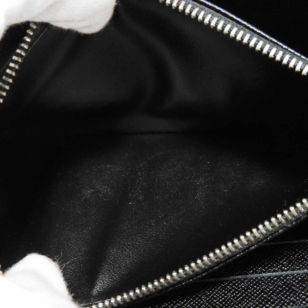 Used 12564 Zippy Organizer N63077 7940 Old Model Logo Black Gray Zip Around Damier Graphite Noir Men's from Japan