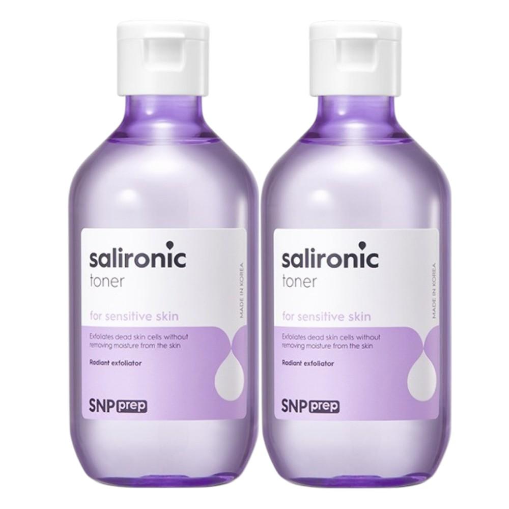 SNP Prep Salironic Toner 220ml (Set of 2) - BHA Skin Clearing Toner, Exfoliating & Soothing Treatment for Acne-Prone and Sensitive Skin