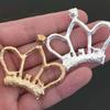 Engood 60Pcs Vintage Rhinestone Crown Buckles for Sewing Trim & Embellishments Craft Button for Wedding DIY Hair Accessories