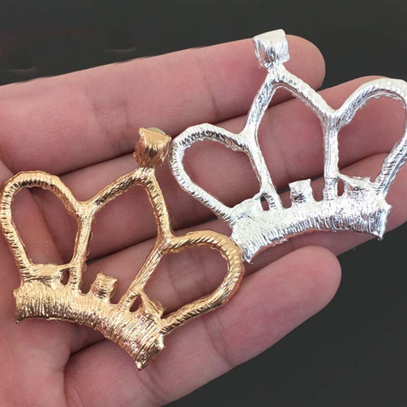 Engood 60Pcs Vintage Rhinestone Crown Buckles for Sewing Trim & Embellishments Craft Button for Wedding DIY Hair Accessories