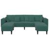 3 Piece Sofa In Dark Green 250 X 188 X 76 Cm Velvet