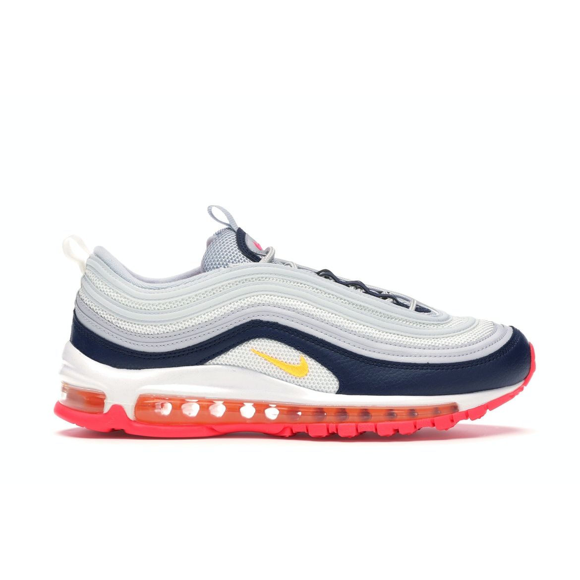 

Женские кроссовки Nike Air Max 97 Platinum Navy Orange White Pure-Platinum Laser-Orange-Midnight-Navy-Racer-Pink-Summit-White-Summit-White 921733-015