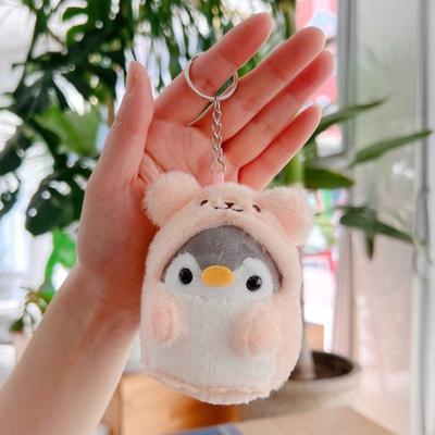 Pinguin-Plüsch-Schlüsselanhänger, süßer Pinguin-Anhänger, Hut, Schlüsselanhänger für Mädchen, Geschenke, kreatives Zubehör für Schultaschen