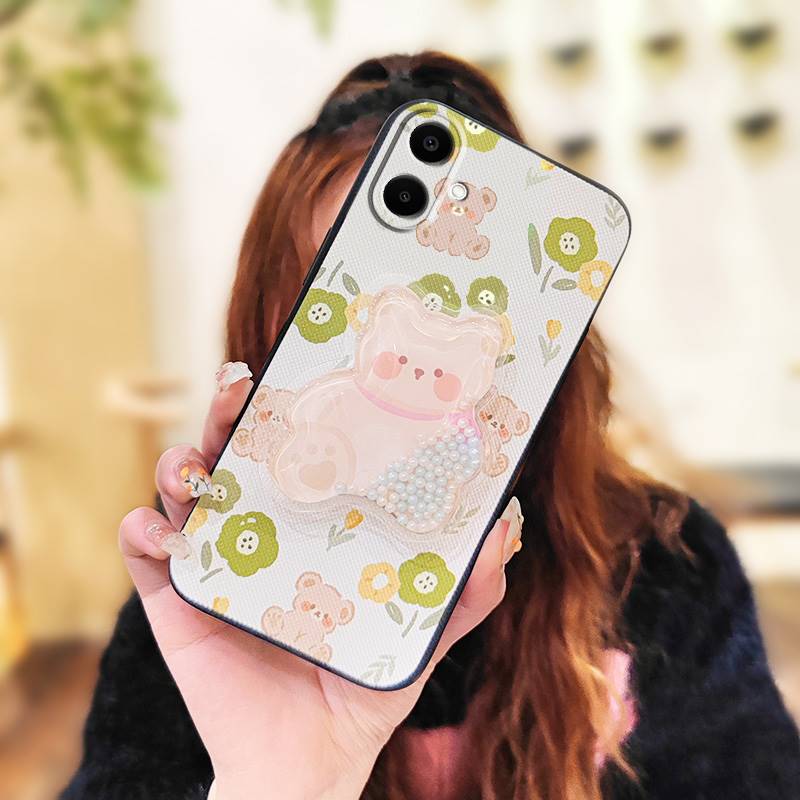 Rotatable Stand Quicksand Phone Case For Samsung Galaxy A07 Glitter Kickstand Skin Feel Silicone Simplicity Silicone TPU
