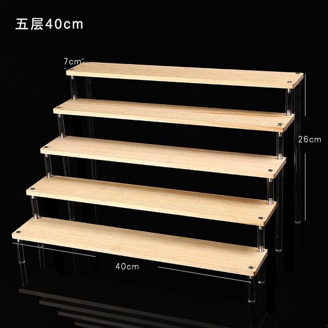 1-5 Tier Acrylic Display Stand,Clear Display Riser Rack for Cupcake,Perfume Doll Décor and Organizer Amiibo Funko POP Figures