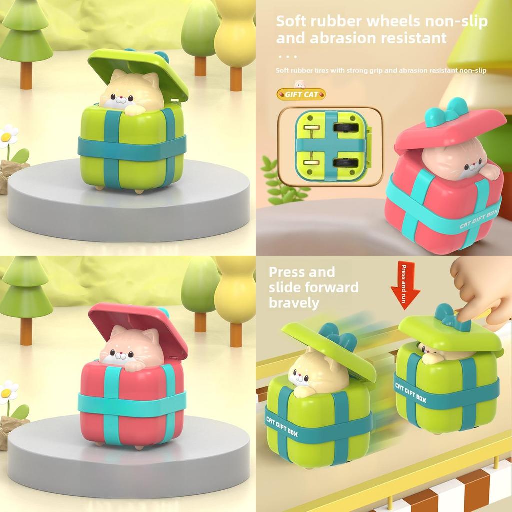 Preschool Learning Toy With Pressing Slider Cat For Early Education Kids