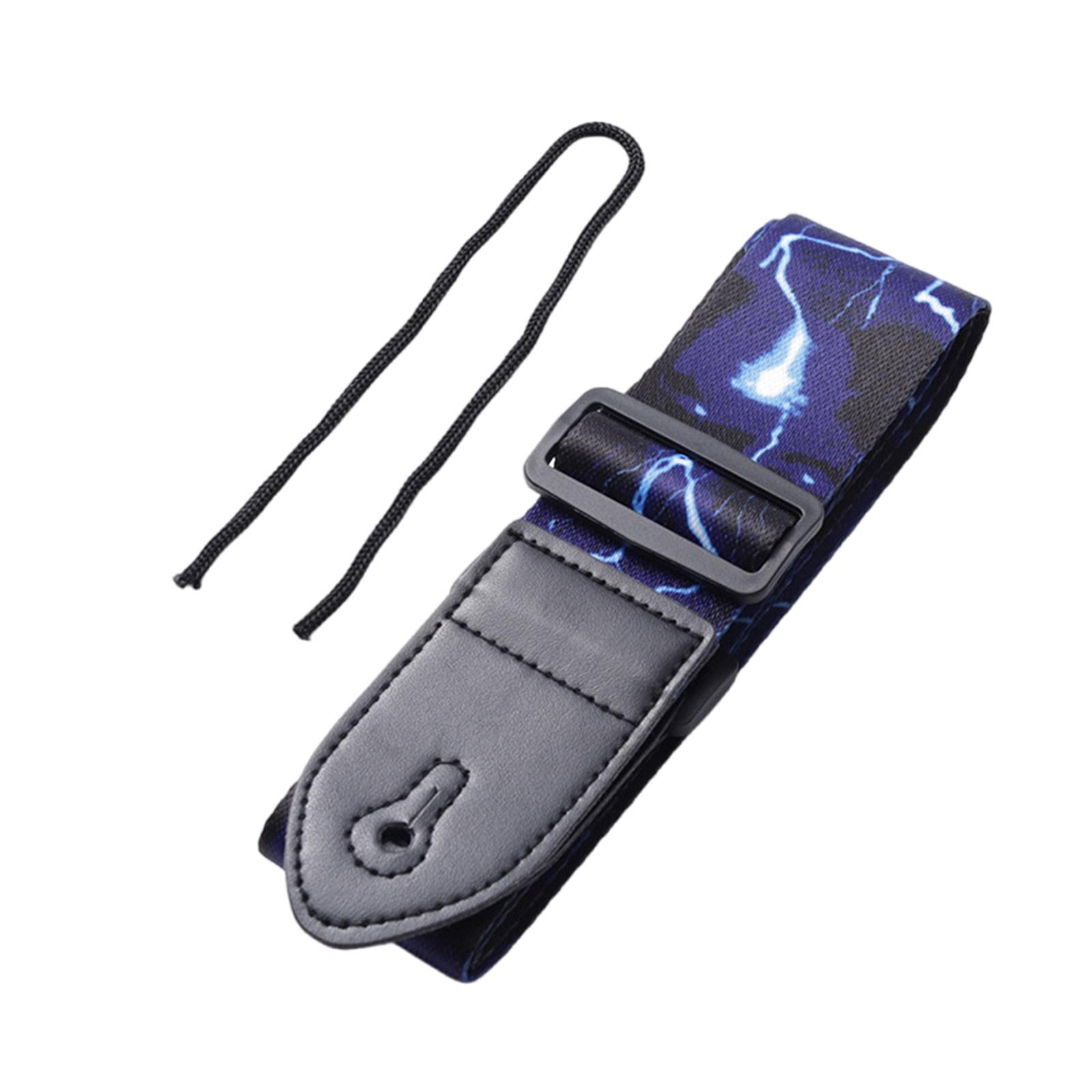 

Регулируемый гитарный ремень с кожаными концами Универсальный гитарный плечевой ремень Замена Гитарный пояс Гитарные аксессуары