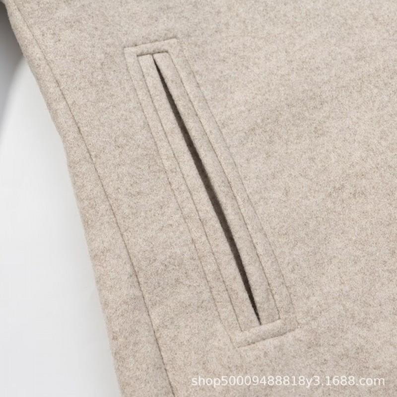 Womens Wool Blend Long Coat With Soft Padded Shoulders Minimalist Street Style Winter 2025