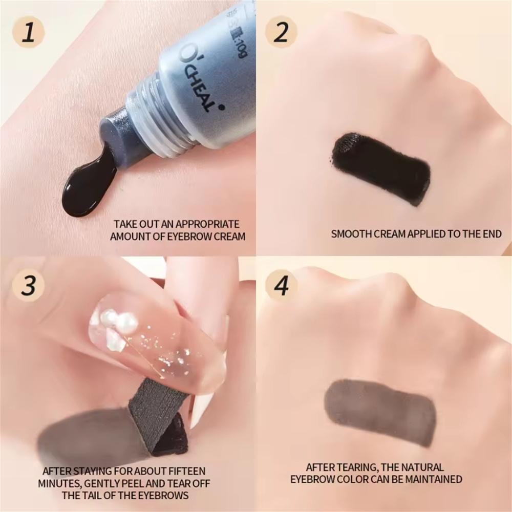 OCHEAL Eyebrow Gel Peel Off Natural Tinting Tattoo Waterproof Long Lasting Eye Cream Coloring Eyebrow Glue Quick Dry Brow Makeup