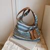 Beach Handbag Beach Bag Bohemian Style Raffia Shoulder Bag Trendy Weave Straw Bag  Summer